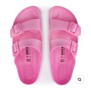 Birkenstock Candy Pink EVA Arizona Sandals. Sz 36